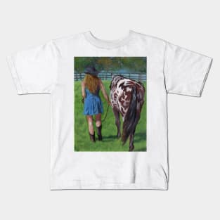 Cowgirl and Friend Kids T-Shirt